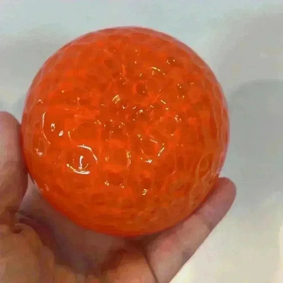 Vintage Orange Citrus Blown Glass Fruit Paper Weight Kitchen Decor Green Stem - Picture 5 of 5